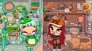 Комната в стиле Лягушки 💚 VS Комната в стиле Капибары 🤎 Игра Аватар Ворлд