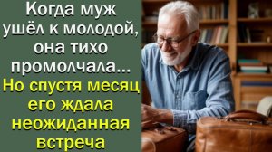 Когда муж ушёл к молодой, она тихо промолчала, но спустя месяц его ждала неожиданная встреча