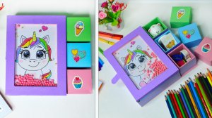 Сделай свой собственный органайзер 🦄 Единорог из бумаги и картона