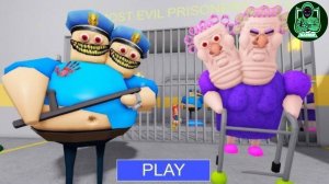 Страшный побег из тюрьмы! Монстры-охранники против сумасшедших бабулек-близнецов #roblox