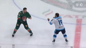 КХЛ. АК Барс_Сибирь 07032026. Драка. Карпухин погасил Андреофа.