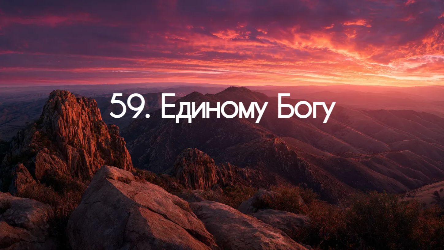 59. Единому Богу