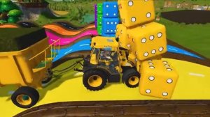 Мультик для детей . Мультик про машинки .  Трактора ездят по ерме