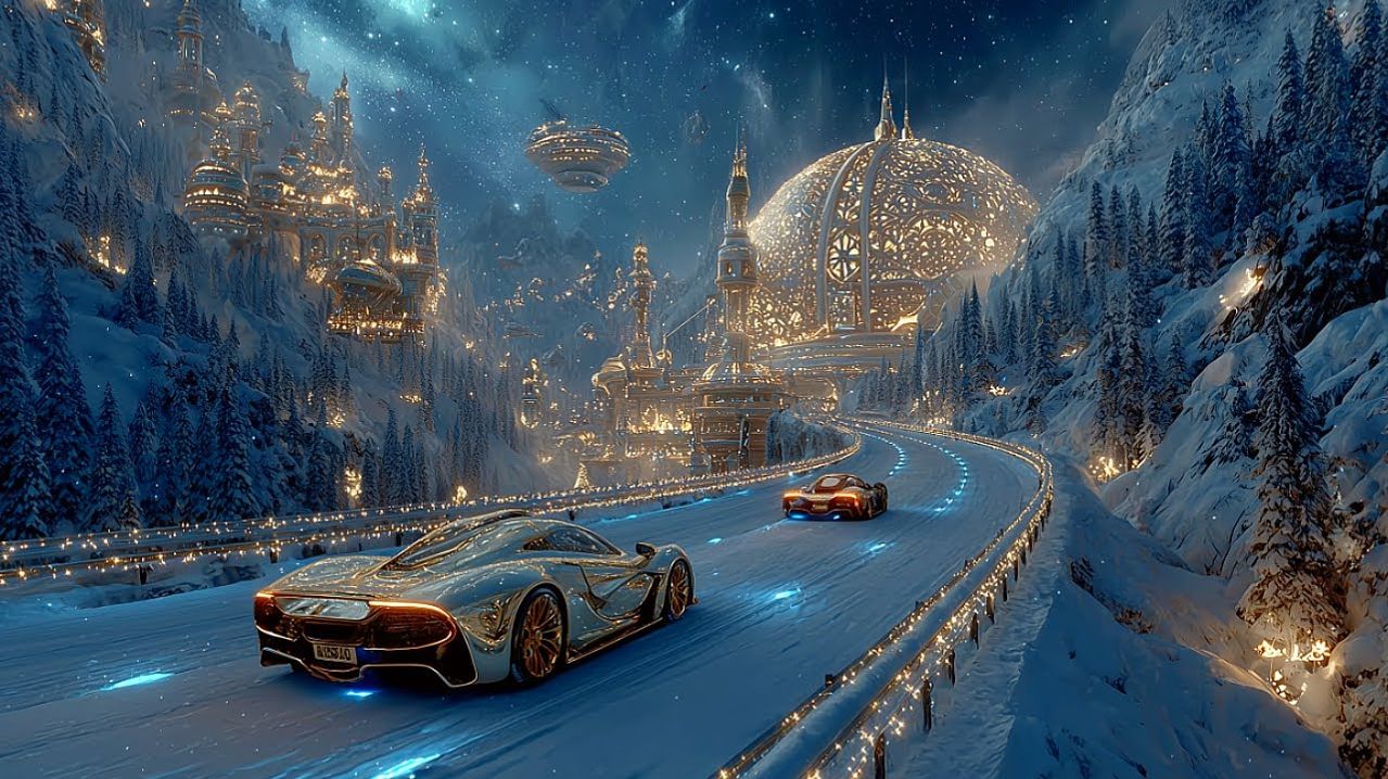 🎄 Christmas in the Future: A Cozy Journey Through Futuristic Winter Cities &  Urban Snowscapes