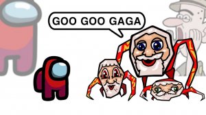 Амонгус Против ГУ ГУ ГАГА Мем