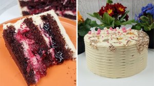 ШОКОЛАДНЫЙ ТОРТ С ВИШНЕЙ, СМОРОДИНОЙ И КРЕМОМ-ЧИЗ. ВКУСЯНЯТИНА