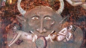 Фреска настенной росписи монастыря 14 века, изображающая внешность Антихриста. Видео и ссылки к нему