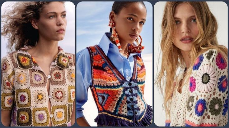 🧩 Свяжи себе весеннее настроение: Идеи безрукавок и кардиганов бабушкиным квадратом 🧩