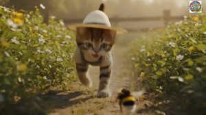 Кошачья семья пришла на помощь раненому бельчонку