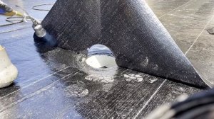 Усиление водосливной воронки на плоской кровле