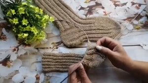 МК бесшовные носочки на двух спицах /легко и просто 🔥