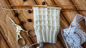 Вафельный узор для кругового вязания / схема узора в видео.