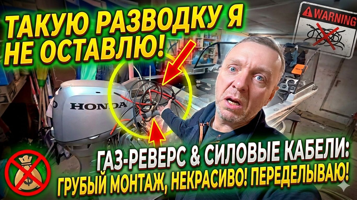 МНЕ ЭТО НАДОЕЛО!  Переделываю разводку тросов в лодке.