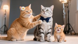 Путешествие Рыжика и мамы-кошки домой, временное прощание с папой-котом 📸