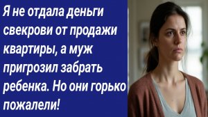 Истории со Смыслом/Я не отдала деньги свекрови от продажи квартиры, а муж пригрозил забрать ребенка!