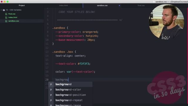 freeCodeCamp.org - 0189 - CSS Variables. CSS Tutorial (Day 12 of CSS3 in 30 Days)