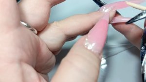 наращивание стилетов. весенний мотив