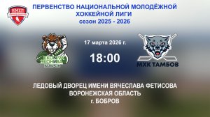 17.03.2026_18:00_ХК "ЭКОНИВА - БОБРОВ" (г. Бобров) - МХК "ТАМБОВ" (г. Тамбов)