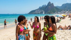 АХ,КАКИЕ ЖЕНЩИНЫ! Бразильские красотки в минибикини на пляже