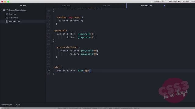 freeCodeCamp.org - 0184 - Image Manipulation. CSS Tutorial (Day 7 of CSS3 in 30 Days)