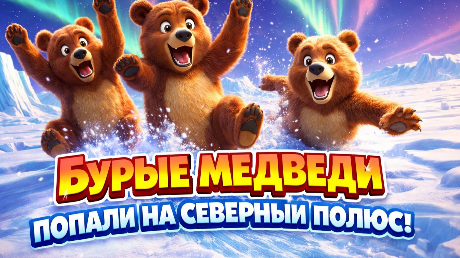 Бурые медведи попали на северный полюс | Мультфильмы для детей