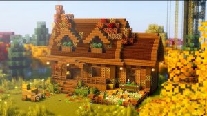 Мастер-класс по Minecraft: уютный осенний деревянный домик 🍂