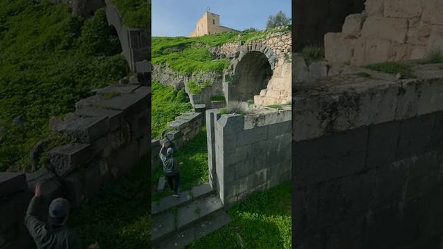 Базальтовый шедевр в античной Гадаре- Иордания