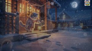 Мама-кошка и двое котят спасли одинокого кролика в это Рождество