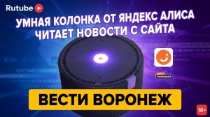 умная колонка от Яндекса Алиса читает новости с сайта Вести Воронеж 03-03-2026