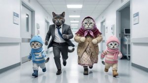 Как котята Лико и Лео вместе с бабушкой помогли одинокому отцу, брошенному сыном.