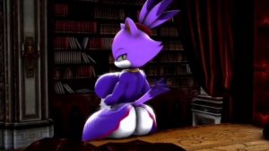 Blaze the cat farting butt animation