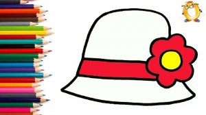 Мультик - раскраска для детей ШЛЯПКА. Учимся как рисовать ШЛЯПУ вместе с детьми // ОБУЧАШКА ТВ