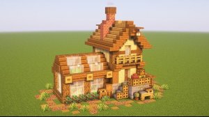 Стартовый дом в Minecraft с теплицей | Обучающее видео