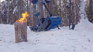 Мотоснегокат и мотобуксировщик в деле. поход зимой к костру
