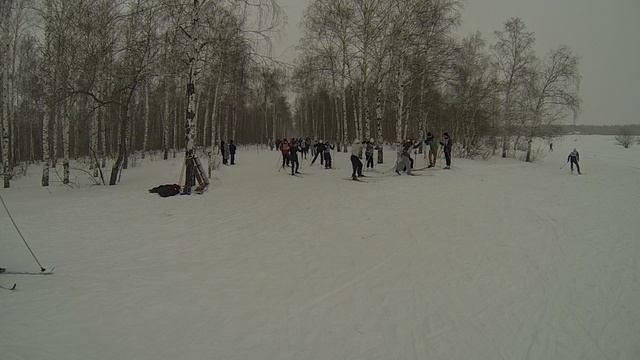старт лыжных гонок