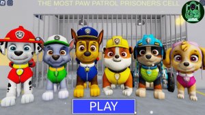 Семья из щенячьего патруля! в побеге из тюрьмы барри! #Обби #Roblox