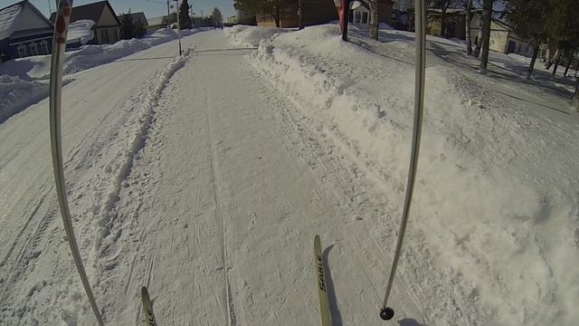 прогулка на лыжах