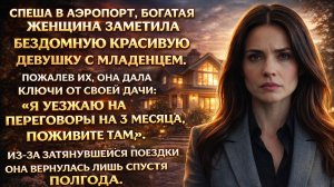 Истории из жизни| Спеша в аэропорт, богатая женщина заметила |Аудио рассказы|Жизненные истории