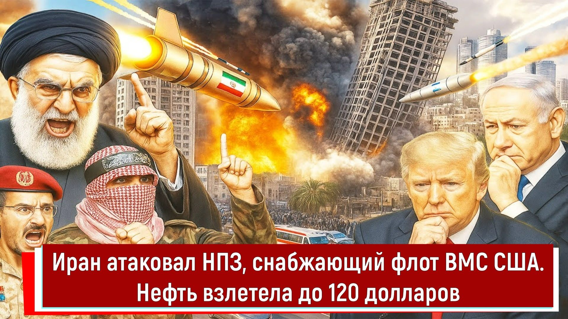 Иран атаковал НПЗ, снабжающий 5-й флот ВМС США. Нефть взлетела до 120 долларов