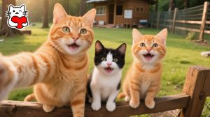 Рыжик и мама-кошка работают волонтёрами в приюте для бездомных кошек