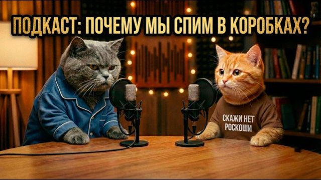🤣 Подкаст котов #12 | Империя Картона: Почему мы спим в коробках? 📦