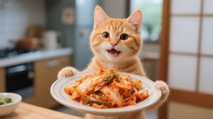 На выходных Рыжик и мама-кошка делают кимчи