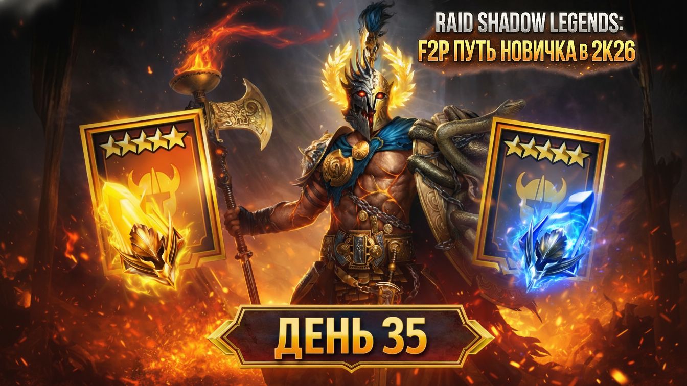 Новое слияние и открытие осколков под 1+1! 35 день. Путь новичка в Raid Shadow Legends в 2K26.