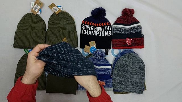 Шапки микс брендов сток оптом 5 пак