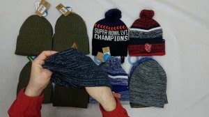 41808 Шапки микс брендов сток, 5пак, hats mix оптом