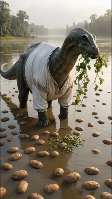 Динозавр созданный нейросетью