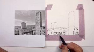 Простой способ улучшить свои пейзажные зарисовки. Сравниваем 2 типа контурных линий