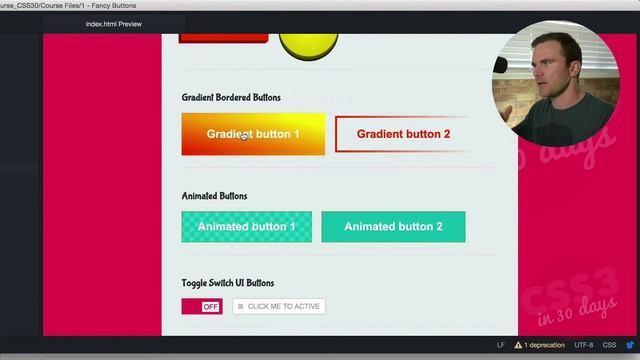 freeCodeCamp.org - 0178 - Style Fancy Buttons. CSS Tutorial (Day 1 of CSS3 in 30 Days)