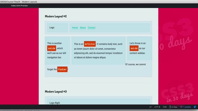 freeCodeCamp.org - 0186 - Modern Layouts. CSS Tutorial (Day 9 of CSS3 in 30 Days)