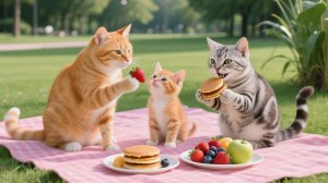 Семья Рыжика учится тай-чи в парке ✨